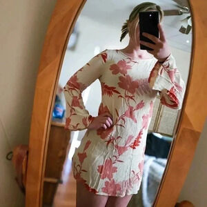 ROXY Dusk Til Dawn Belle Sleeve Dress - Size Small
